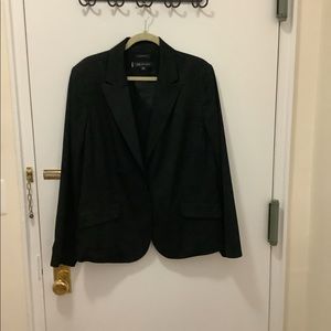 Ann Klein Stretch Size 18W Black One Button Blazer